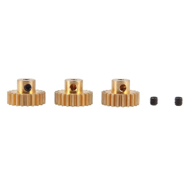 3 STK 3,175 mm Aksel Messing Pinjong Motor Gear M0.8 for 1/10 1/8 RC, 21t