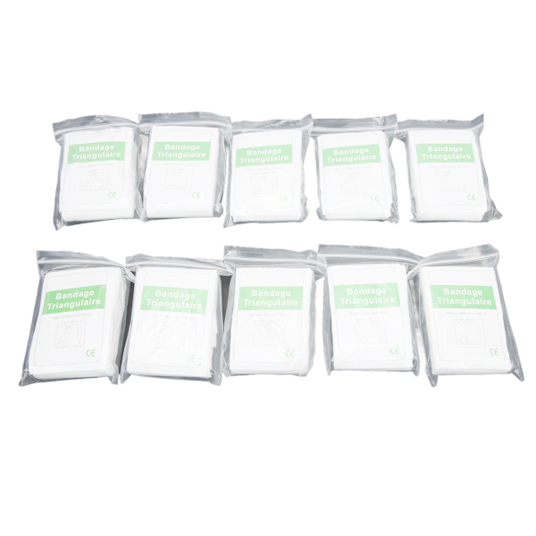 10 stk trekantede nødbandager tyk medicinsk bandage Non Woven fiksering nødbandage