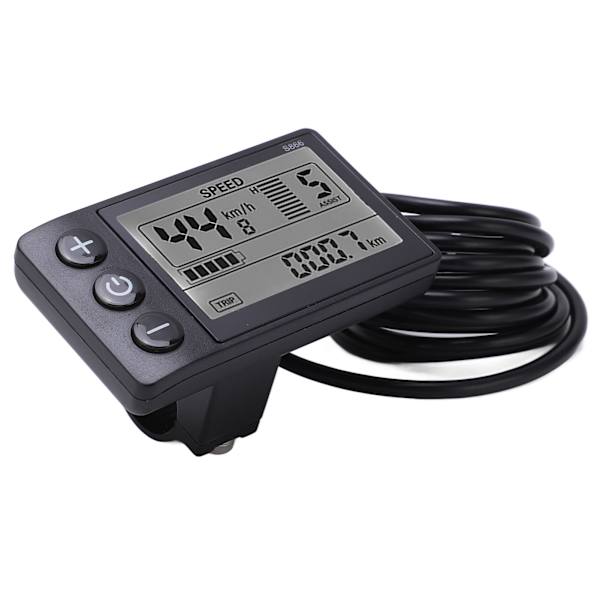 S866 sähköpyörän näyttö LCD-mittari 24V 36V 48V sähköpotkulaudan ohjauspaneeli SM-pistokkeella
