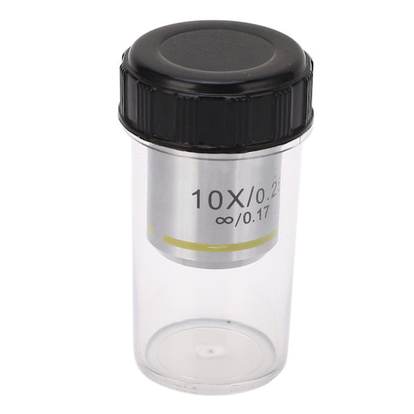 195 Biologiskt Mikroskop Akromatiskt Objektiv Optiskt Glas 20,2 mm RMS-gänga 10X Infinity Biologiskt Objektiv