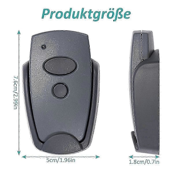 Garageportöppnare, 2-pack garageportsfjärrkontroll 868MHz för Digital 302, 304 fjärrkontroll