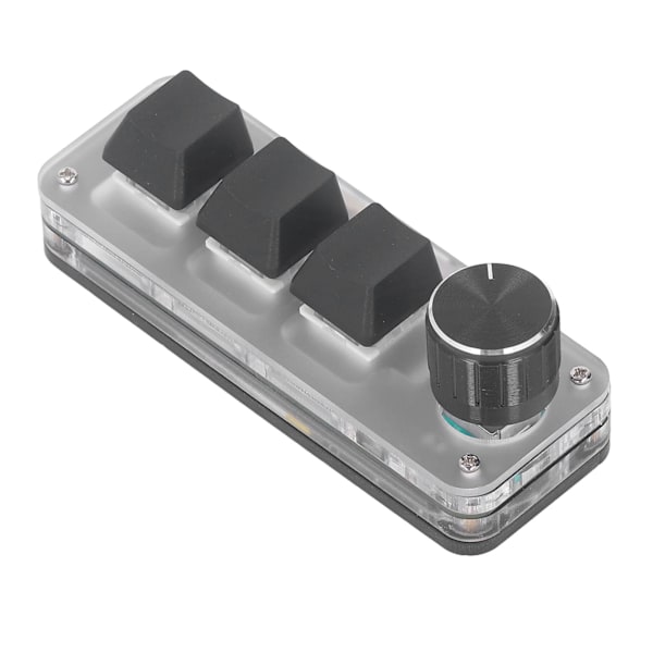 Mini tastatur 3 taster 1 knap programmerbar USB BT forbindelse blå switch mini mekanisk tastatur med RGB LED