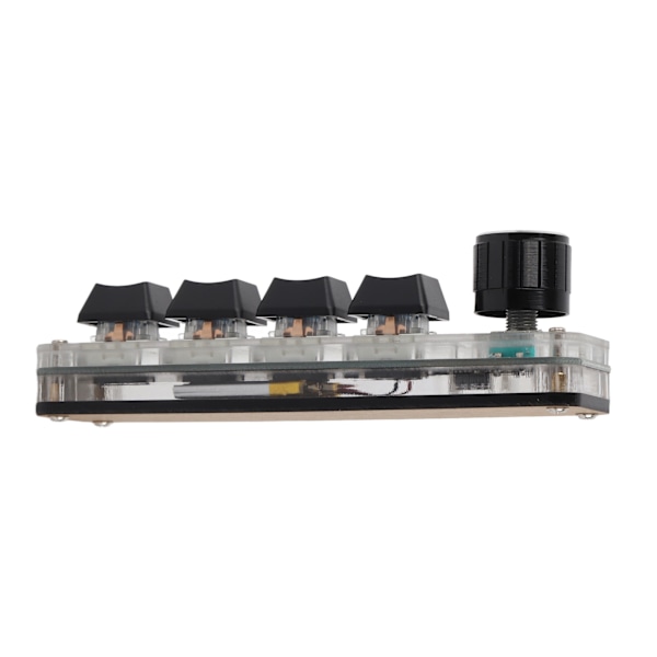 Minitangentbord 4 tangenter 1 knopp USB eller BT Blue Switch Plug and Play Programmerbar knappsats med bakgrundsbelyst för Gaming Office Media