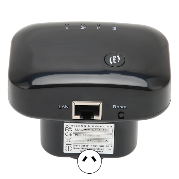 WIFI-förlängare 360 graders trådlös täckning 300 Mbp 2,4 Ghz LAN-port 2 lägen Plug-design WIFI-repeater för bärbar dator 100-240 VAU-kontakt
