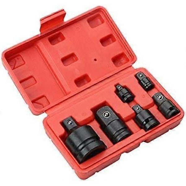 6 Deler Serie Impact Reduserer & Pipeadapter Pipenøkkel 1/4 1/2 3/8 3/4 Luftskralle