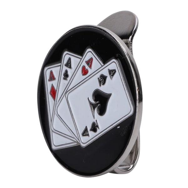Metall magnetisk golfkeps Cap Visir Clip Ball Marker Tillbehör (Poker)