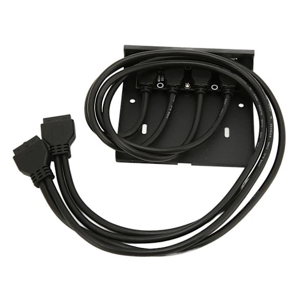 USB frontpanel 4 portar USB 3.0 Dubbel 19-stifts stabil överföringsstöd Hot Plug 3,5 tums frontpanel för case