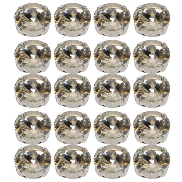 20 kpl DIY-kynsitimantteja hääpukuun retro muoti käsityö lasivaatteiden koristeet 17 mm vaaleanruskea pyöreä lasikynsitimantti
