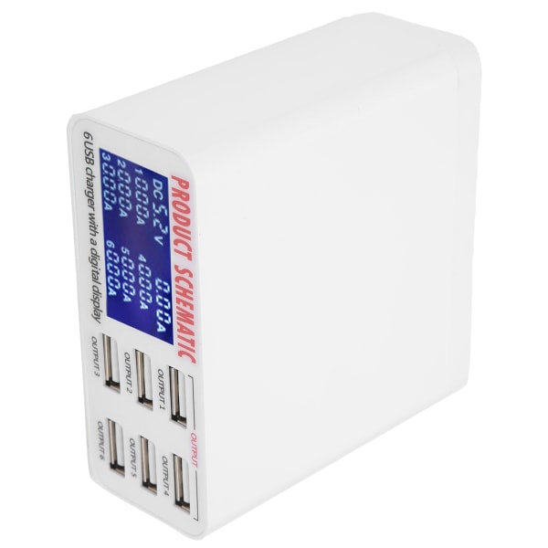 USB portar Laddare Smart Charging Power 40W EU-kontakt 100‑240V 50‑60Hz