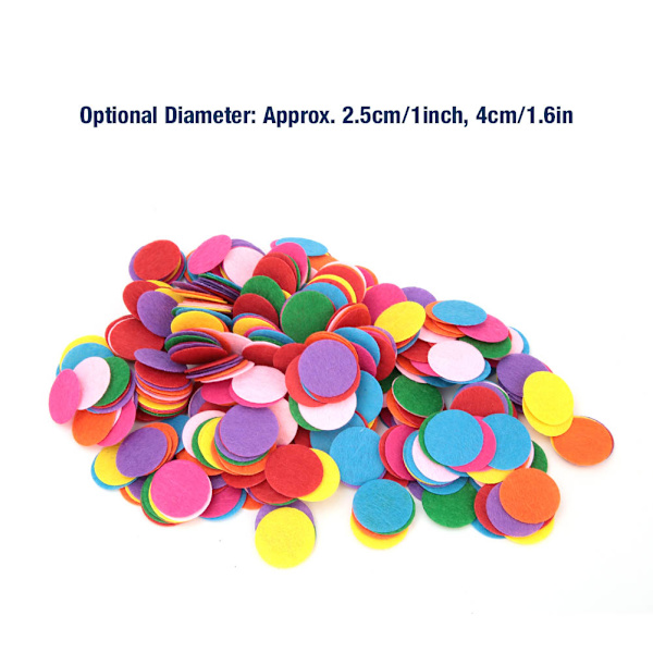 Rund filtdyna Stänk Fest Bröllopsbord Dekoration DIY-tillbehör (4cm 200st)