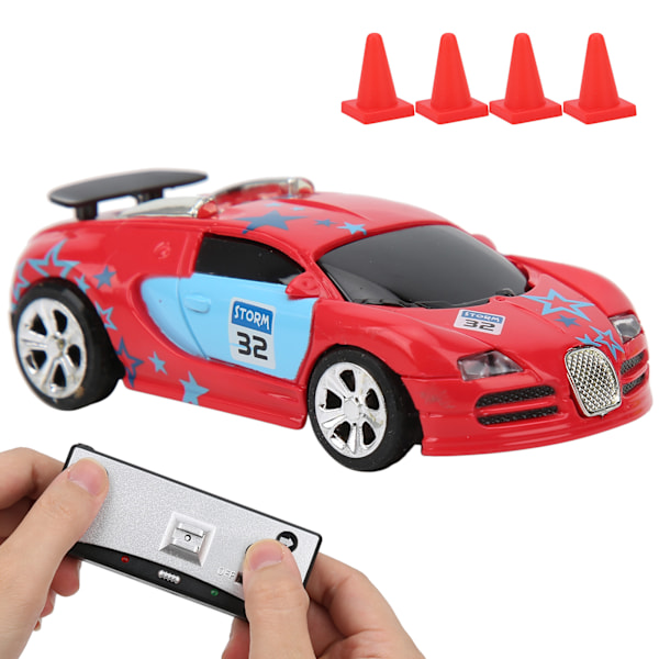 Mini RC-bil med kanboks, kraftinduksjon, fireveis fjernkontroll, APP-dobbelmodus, barnespillmodell (rød)