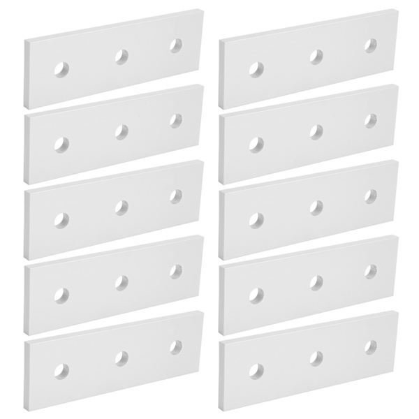 10 stk. aluminium flad forbindelsesplade flad lige reparationssamlingsplader 4040-3 hul