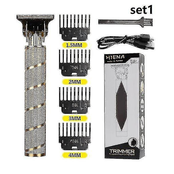 Hårklippersett for menn, oppladbart 2022 - Ledningsfri elektrisk trimmer, 0 mm barbermaskin, hårklipper for barber