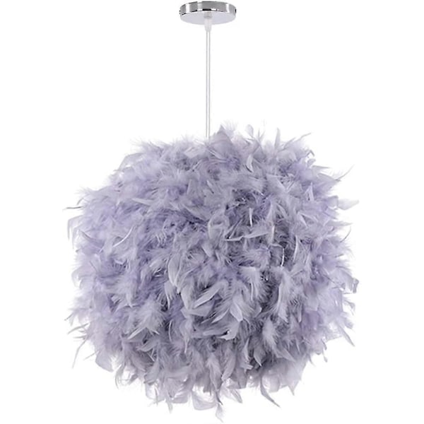 Dww-Fjäderlampa, Modern Sfärisk Lampa 30CM, E27 Taklampa Dekoration, för Vardagsrum Sovrum Barnrum