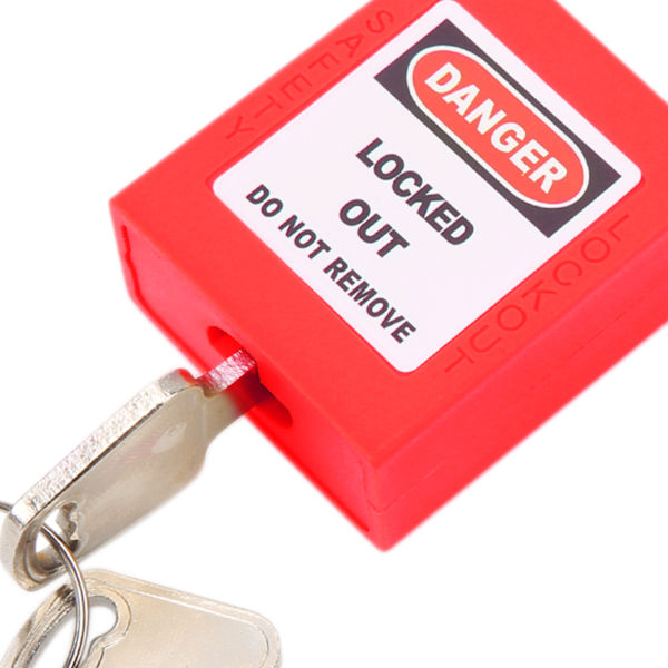Isoleringssäkerhet LOTO hänglås för maskintillverkning (38 mm) Red