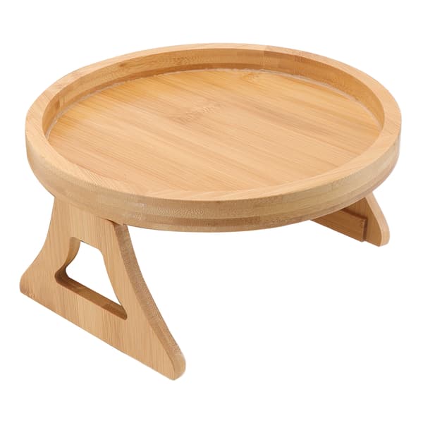 Soffbricka Bambu Trä Textur Armstöd Soffa Clip On Brickbord för Kaffe Te Snacks