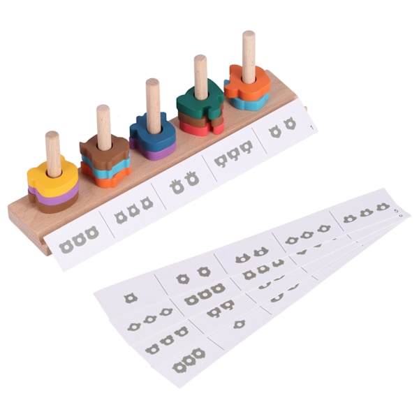Barn Geometriske Form Matching Leker Tre Tidlig Pedagogisk Logisk Tenkning Trening Stabling Spill Leker For Barn