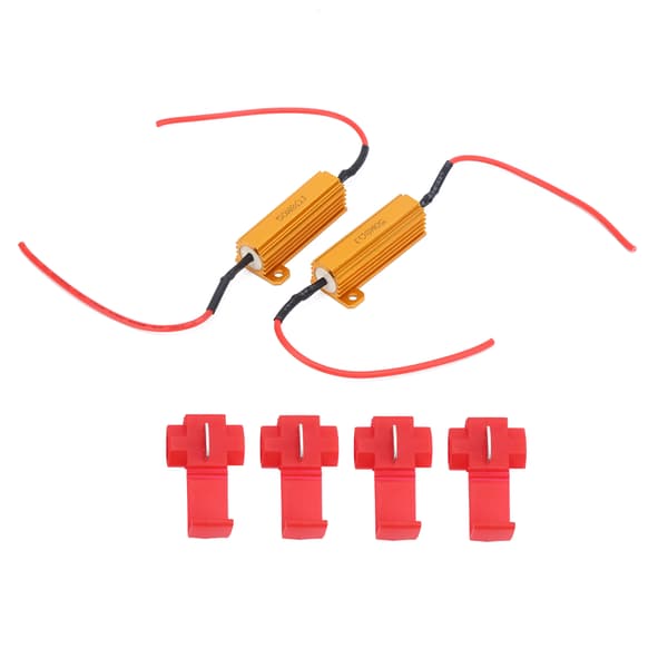2 stk. 50W LED Dekoder 8Ω Lastmotstand Canbus Feilfri Avlyser for Frontlykt Tåkelys DRL