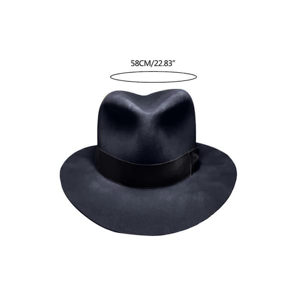 Bredbremmet ullhatt, flat sylinderhatt, trollmannhatt, rund hatt, formell festhodeplagg, maskeradehodeplagg, rollespillfedora, kamelfarget fôr Camel lined