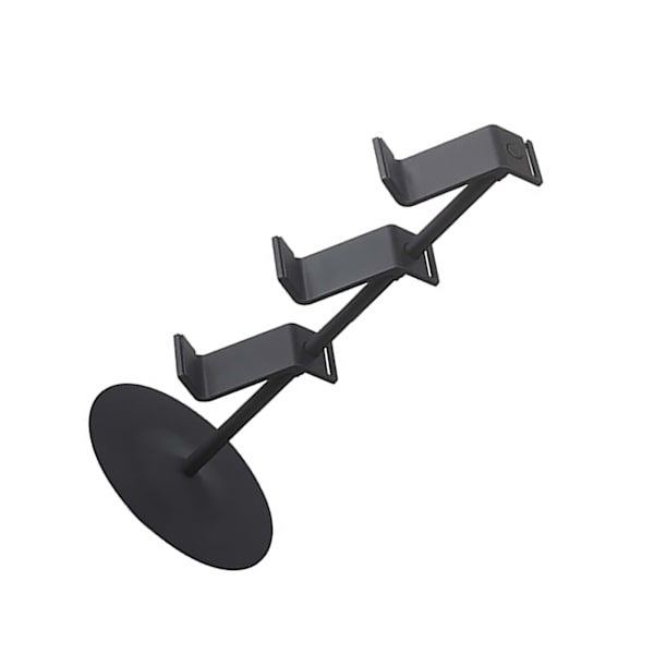 3-lags spillkontrollerholder for spillkonsoll, hullet hodetelefonholder, spillkonsollkontrollerholder, stativ, organisator for XBOX, svart