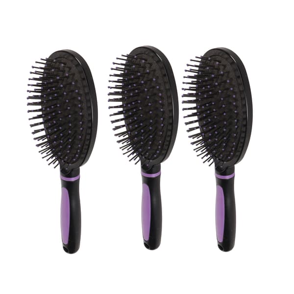 3 st Oval Hår Tuperingskam Hårbotten Massage Styling Stor Platt Luftkudde Borste Kam för Hushåll