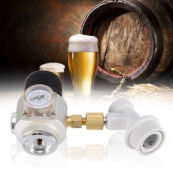 Homebrew CO2 Mini Gas Regulator med Corny Keg Gas Ball Lock Disconnect