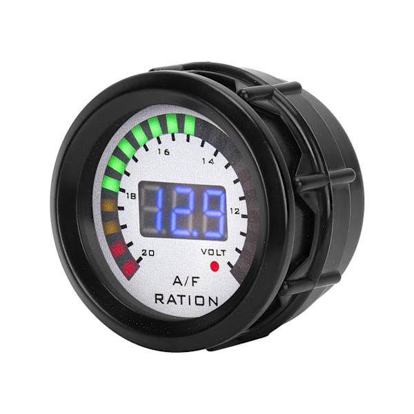 52mm bil luft-drivstoffforholdsmåler LED blå digital for 12V 4/6/8 sylinder bensinbil