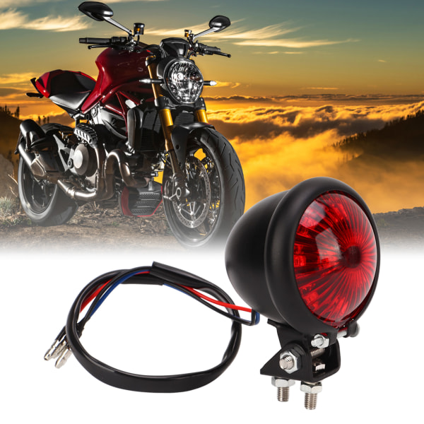 Motorcykel Retro Rund LED Baglygte bremsekørelys Universal til 12V motorcykel