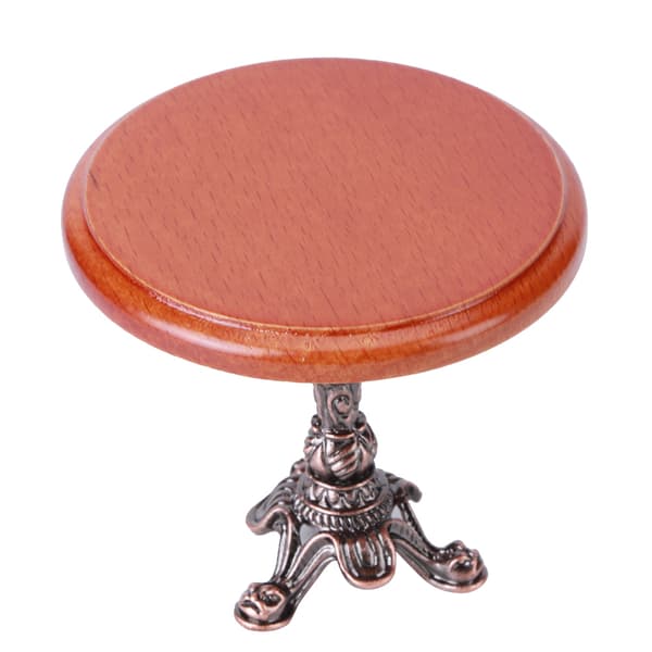 1:12 Dukkehus Miniature Simuleret Rundt Bord Mini Møbel Model Legetøj Tilbehør Rundt Bord