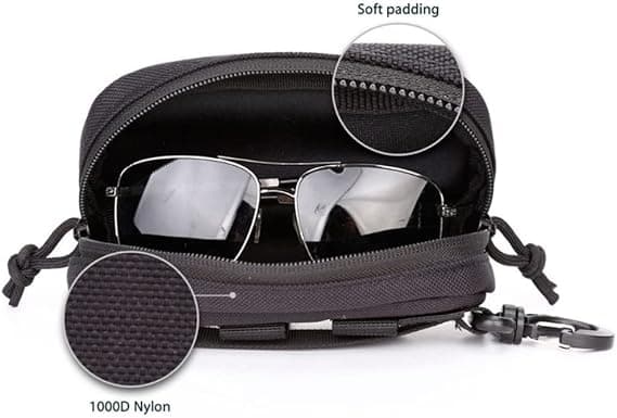 1 pc Tactical MOLLE Goggles Case Shockproof Protective Box Po