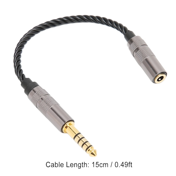 Hodetelefonadapterkabel Gullbelagt 4,4 mm balansert hann- til 3,5 mm stereo-hun-adapterledning