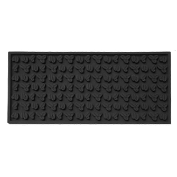 30x15x0.8CM Mattsikker Sølesikker Barmatte i Silikon, Svart