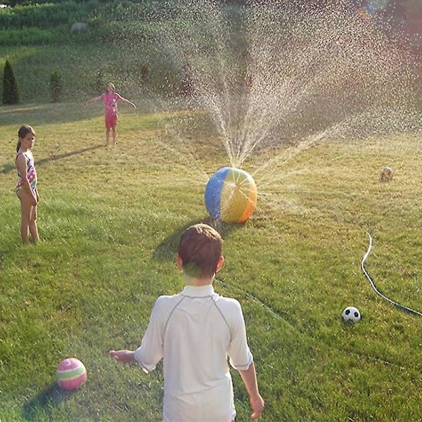 Regnbåge Uppblåsbar Sprinklerboll Vatten Spray Strandboll för Utomhus Gräsmatta Sommarlek Barnleksak Boll Vatten Spray Boll med Familjeaktivitetsspel