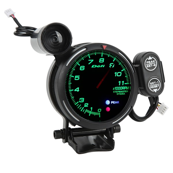Varvräknare 85mm/3,35in diameter 0-11000RPM Färgglad LED-bakgrundsbelysning Universell för 12V motorcykel RV Yacht