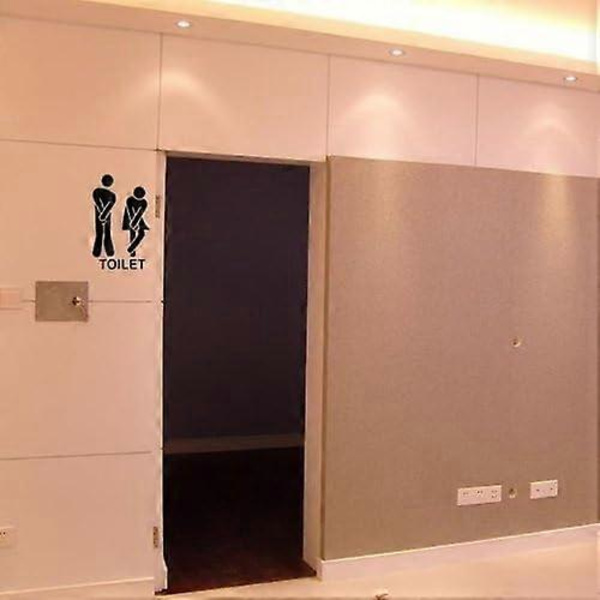 WC-tarra - Irrotettava DIY-sisustus - Seinätarrat Kodin sisustus Olohuone Sulka Seinätarra Irrotettava Söpö Mies Nainen Pesuhuone WC-vessa Tarra Perhe