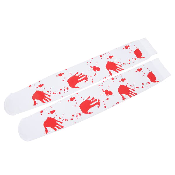 Halloween Blodstrømper Bløde Hudvenlige Dekorative Meget Åndbare Halloween Blodstrømper til Fest Cosplay