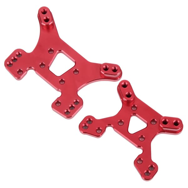 Front Rear Shock Tower Board Sett Tilbehør Passer for WLtoys 144001 1/14 RC Bil Rød