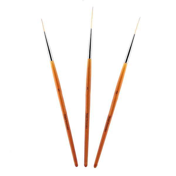 3 st Nail Art ritning linje borste målning penna nagel prickning verktyg set