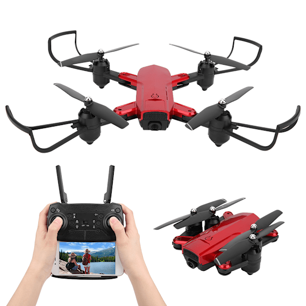 RC Drone Optisk Flow WIFI FPV Smart Follow Foldbar RC Drone Quadcopter Rouge Højdehold 1080P