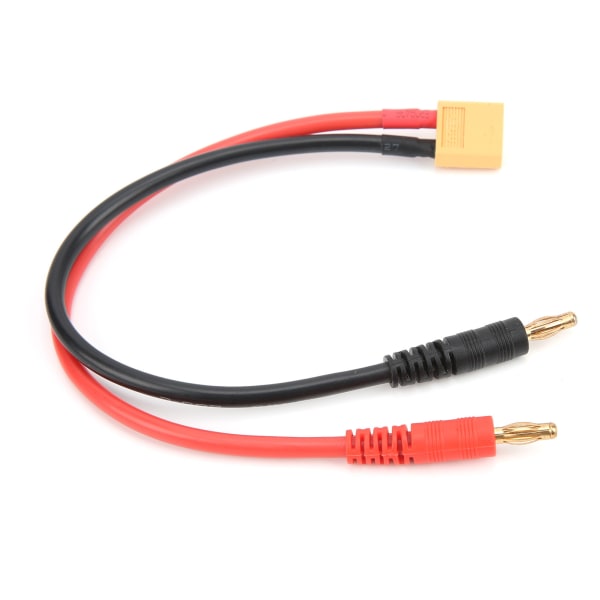 22cm XT60 hannkontakt til 4mm bananplugg 12AWG adapterkabel for B6 LiPo batterilader