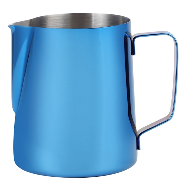 Melkeskummerkanne i japansk stil 304 rustfritt stål Kaffe Kopp Krus for Hjem Bar (600ML Blå)