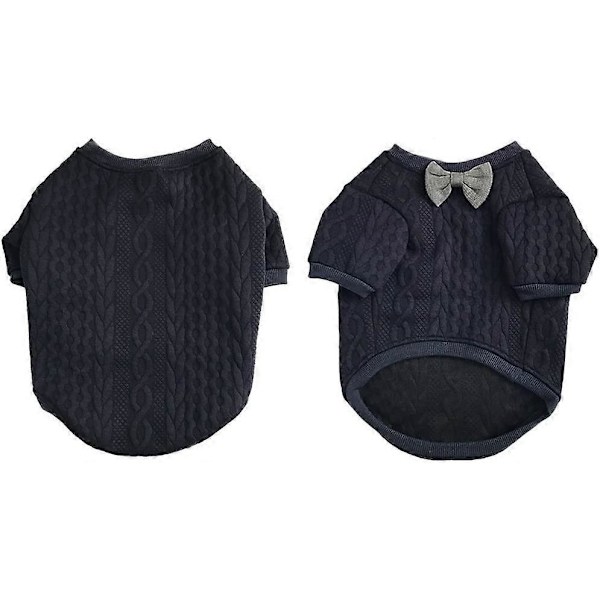 Hunde Sløjfe Sweater Kæledyrstøj Jakker Hundetøj Sødt Kæledyrstøj Varme Hunde Sweaters Katte Tøj Hvalp Fransk Bulldog tøj Mops tøj (M)