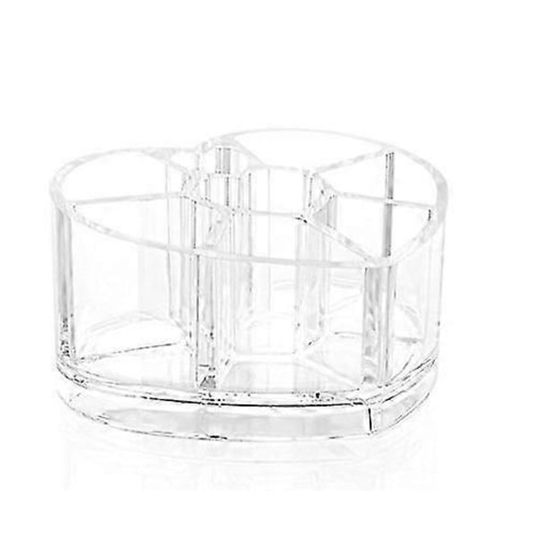 Hjerteformet Akryl Makeup Børsteholder, Kosmetik Organizer til Opbevaring_SZXM