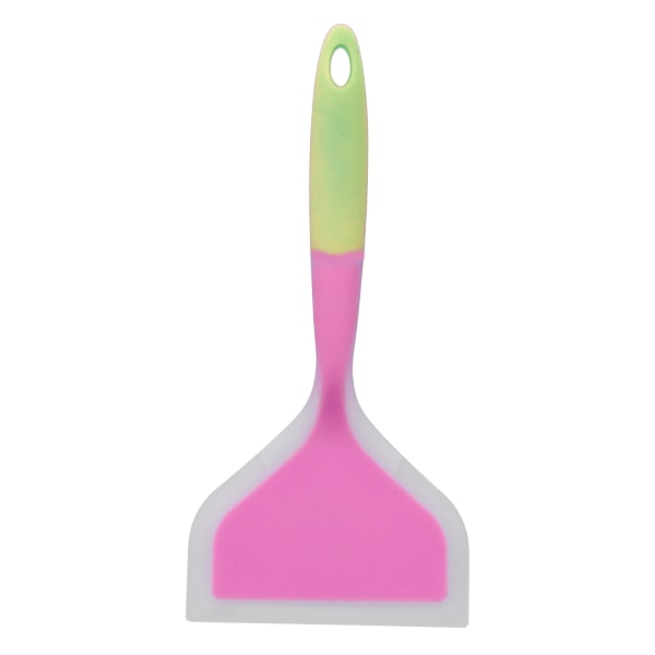 Matlagingsspatel Gjennomsiktig Tofarget silikon stekespade pannekaker stekt spade for hjemmekjøkken (lilla spatelhode)