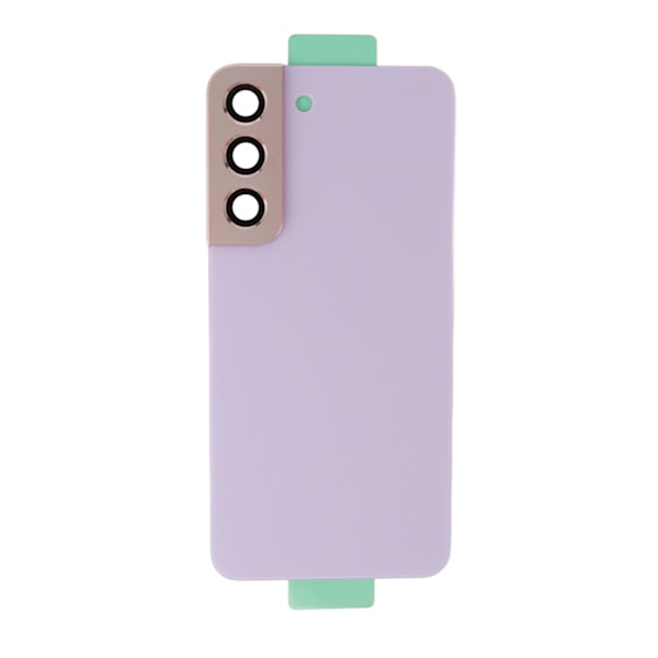 Telefon Bag Glas Cover Pre Installeret Kameralinse med Reparationsværktøjssæt til Samsung Galaxy S22 S901U S901F Lilla
