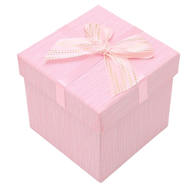 4 st presentförpackningar med lock 3,9x3,7x3,9 tum presentförpackningar för bröllop jul födelsedag alla hjärtans dag rosa HM2330407