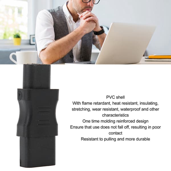 4 STK IEC320 C8 til C13 Strømledning Adapter PVC Hus IEC320 Strømplugg Adapter for Laptop Ups Socket
