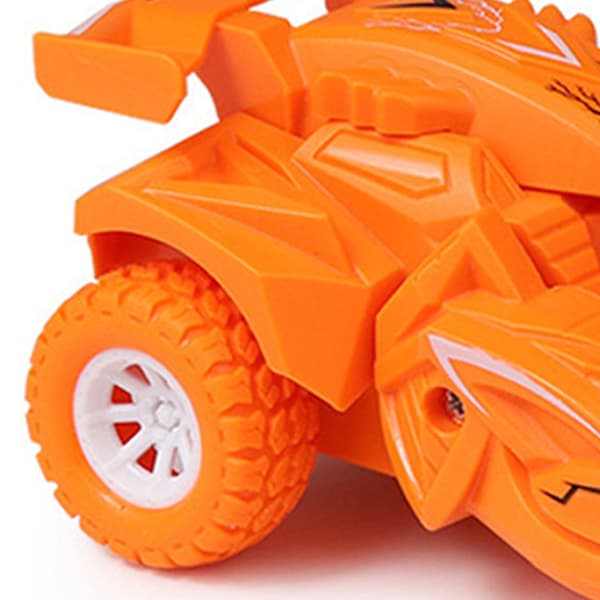 Dinosaur Transformer Bil Realistisk Deformasjon Treghet Scooter Småbarn Barn Leketøy Gave Oransje