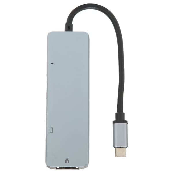 USB C Hub 5 i 1 Højhastighedsdataoverførsel Fremragende varmeafledning Ethernet-adapter til computer tablet