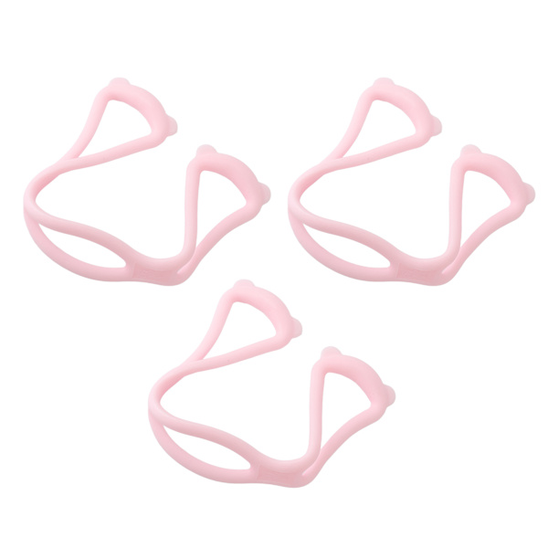 3st Figur 8 Resistance Elastiskt band Öppen axelbår Arm Rygg Träning Elastiska band Rosa